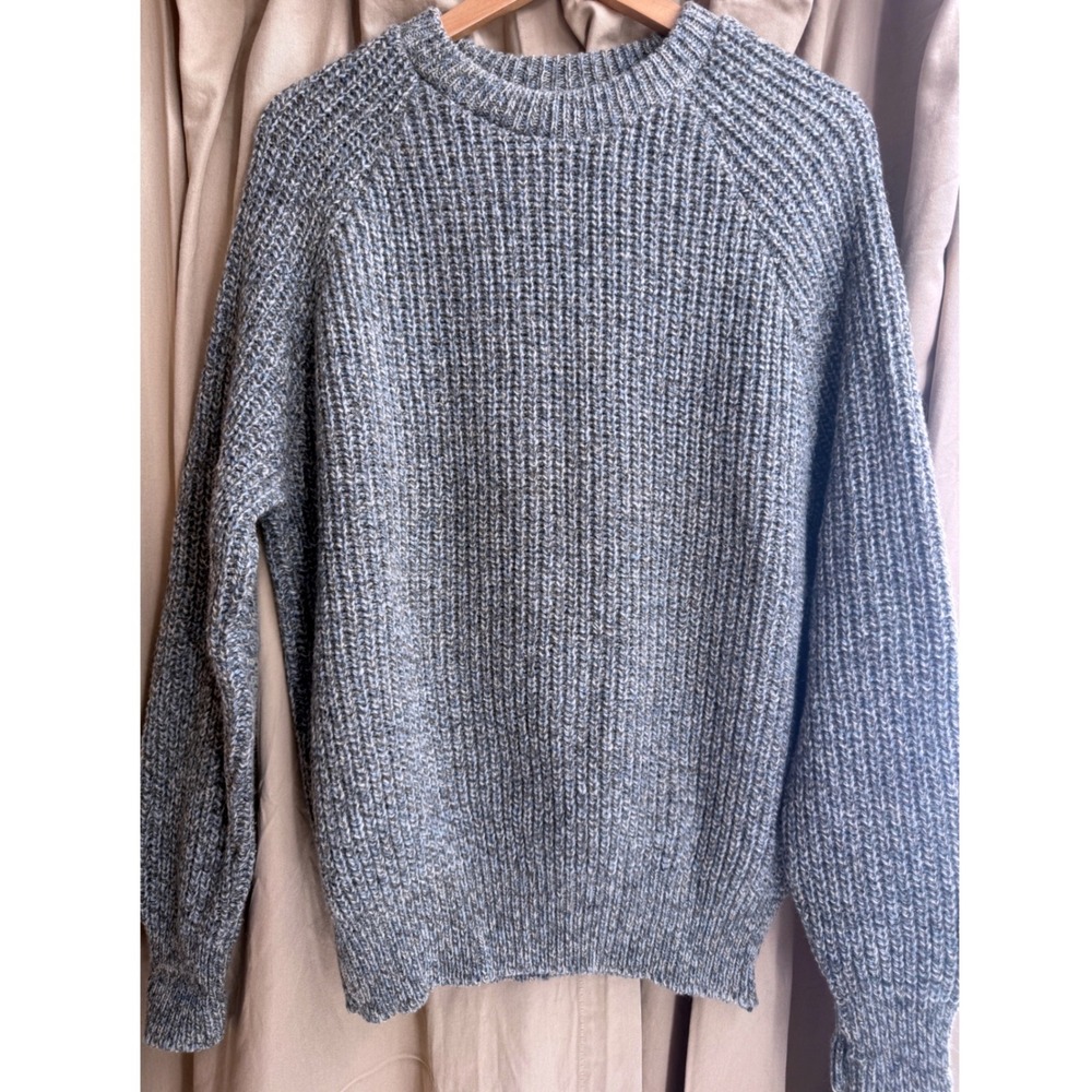 Vintage Bay Area Traders 85% Wool Sweater Chunky Marled Grandpa Fisherman Knit